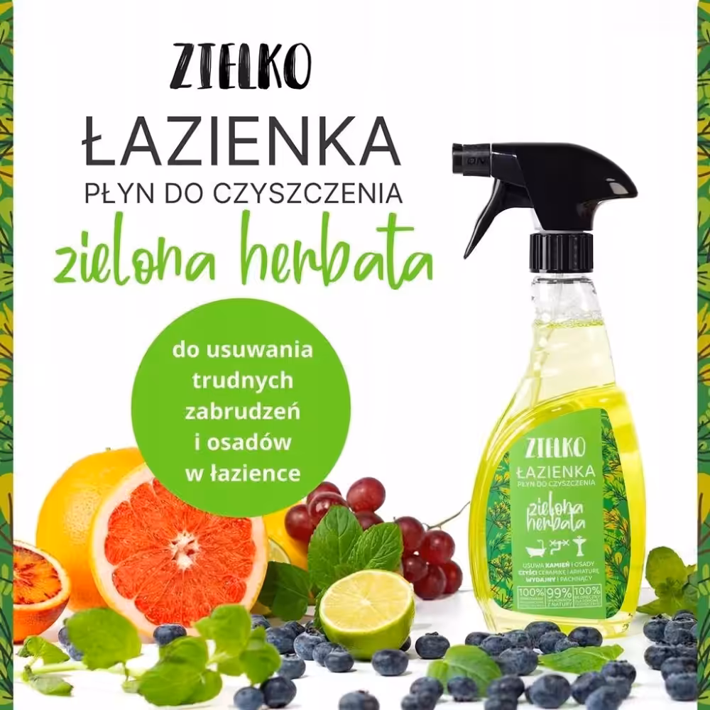 ZIELKO Płyn do łazienki ZIELONA HERBATA 0,5L Do czyszczenia armatury - obrazek 7
