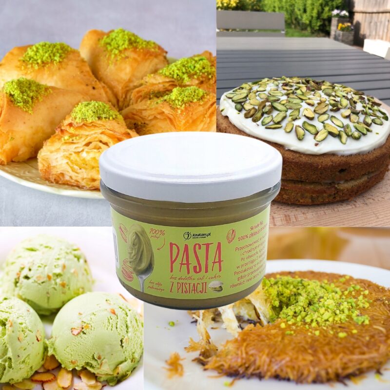 Krukam Pasta pistacjowa 150g masło z pistacji 100% Pistacje prażone mielone - obrazek 4