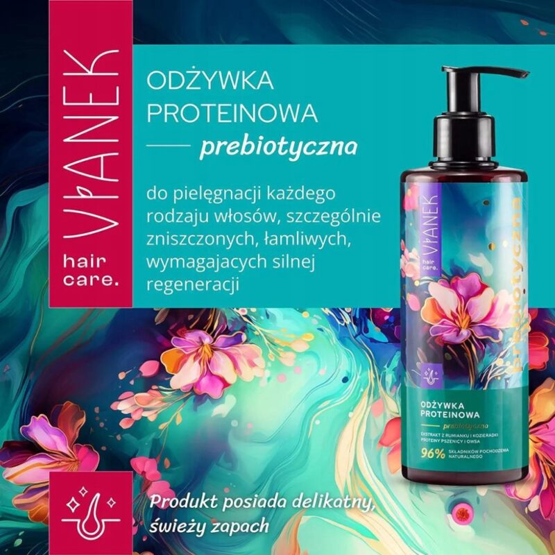 VIANEK Prebiotyczna odżywka proteinowa 300ml Odbudowa i regeneracja włosów - obrazek 4
