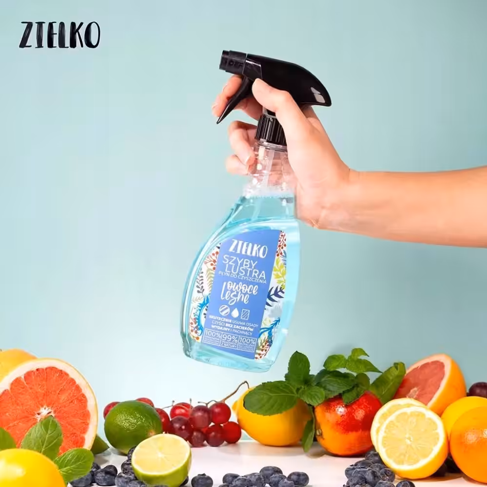 ZIELKO Ekologiczny Płyn do szyb i luster OWOCE LEŚNE 0,5L - obrazek 6