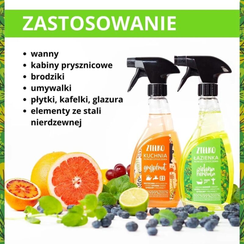 ZIELKO Płyn do łazienki ZIELONA HERBATA 0,5L Do czyszczenia armatury - obrazek 5
