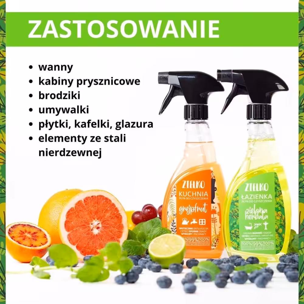 ZIELKO Płyn do łazienki ZIELONA HERBATA 0,5L Do czyszczenia armatury - obrazek 5