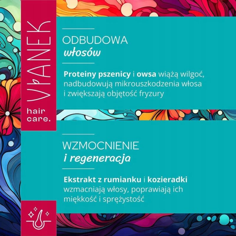VIANEK Prebiotyczny szampon do suchych łamliwych włosów odbudowujący 300ml - obrazek 2