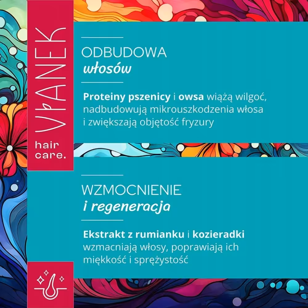 VIANEK Prebiotyczny szampon do suchych łamliwych włosów odbudowujący 300ml - obrazek 2