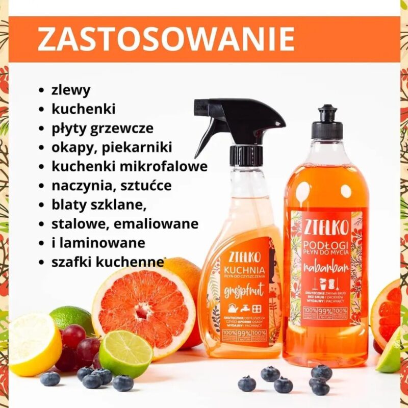 ZIELKO Płyn do kuchni GREJPFRUT 0,5L do czyszczenia każdej powierzchni - obrazek 5