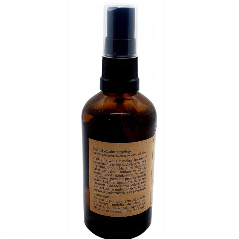 BioOlja Hydrolat z Melisy BIO 100ml Naturalny tonik do twarzy - obrazek 5