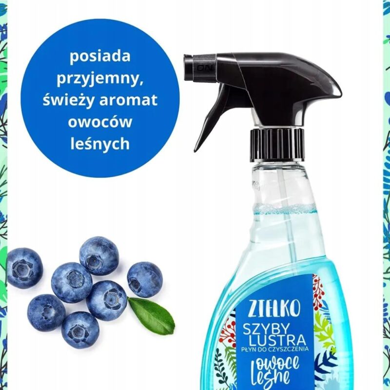 ZIELKO Ekologiczny Płyn do szyb i luster OWOCE LEŚNE 0,5L - obrazek 4