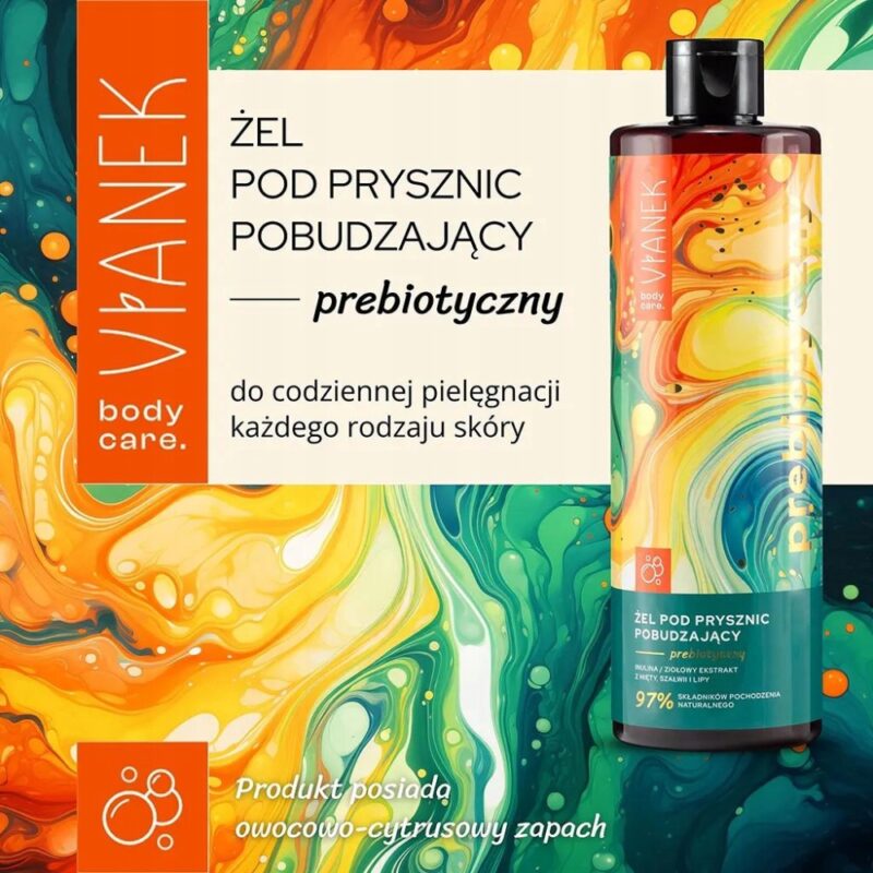 VIANEK Prebiotyczny żel pod prysznic pobudzający 400ml każdy typ skóry - obrazek 4