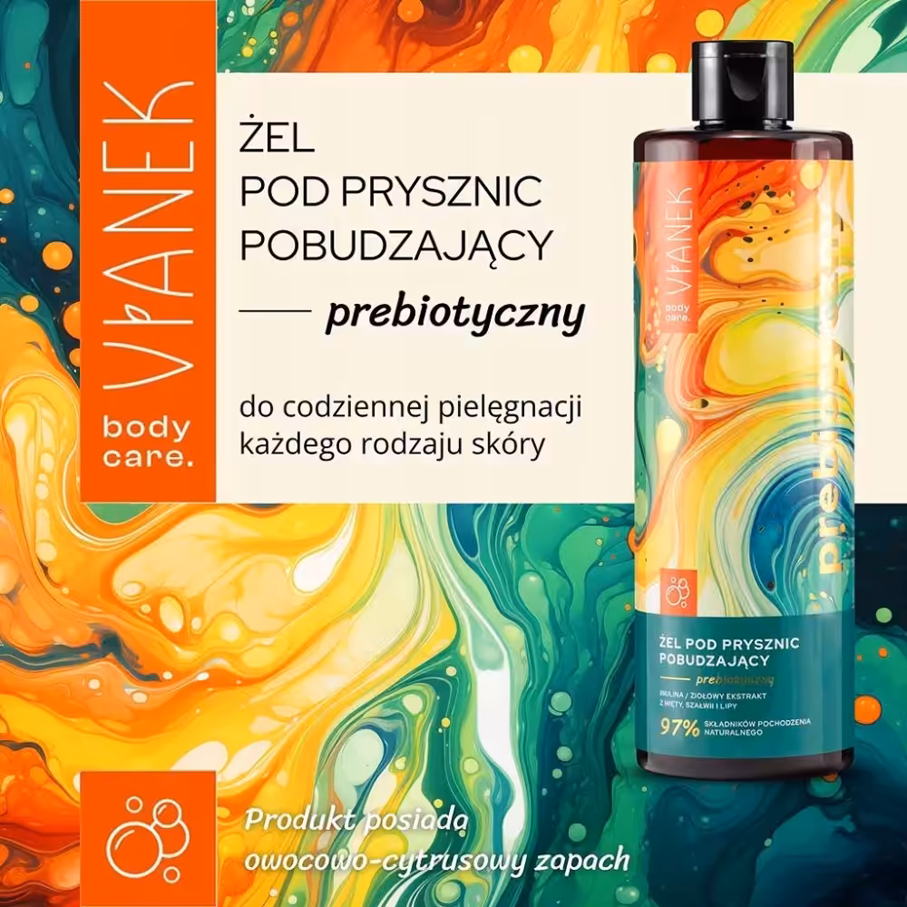 VIANEK Prebiotyczny żel pod prysznic pobudzający 400ml każdy typ skóry - obrazek 4