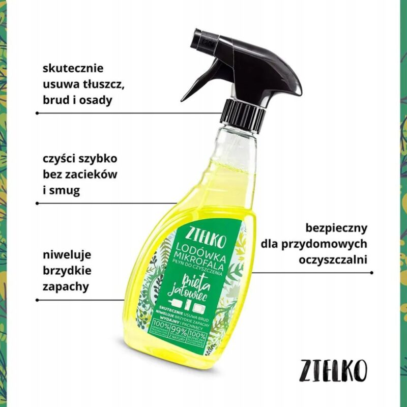 ZIELKO Płyn do czyszczenie lodówki i mikrofali 0,5l Mięta i Jałowiec - obrazek 7