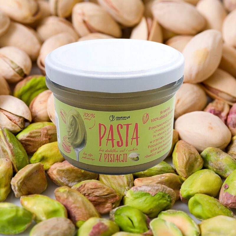 Krukam Pasta pistacjowa 150g masło z pistacji 100% Pistacje prażone mielone - obrazek 3