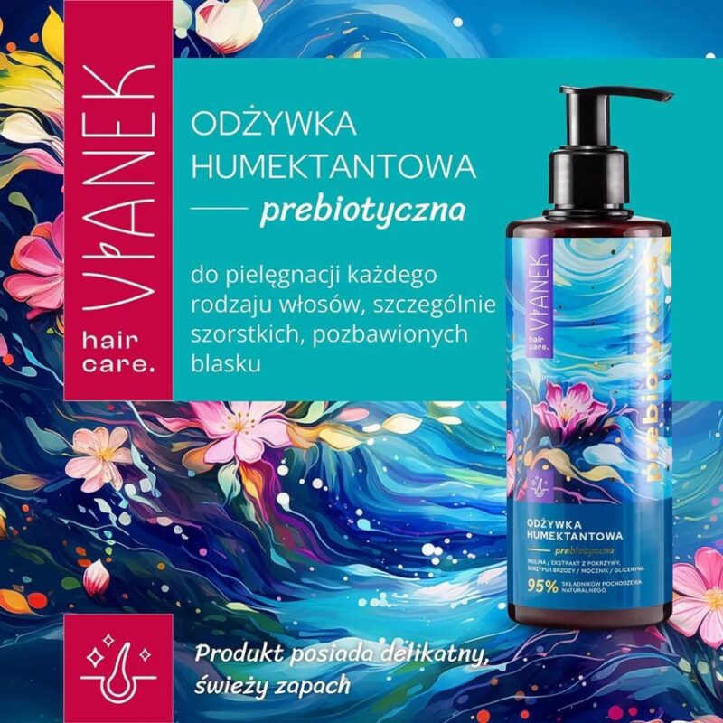 VIANEK Prebiotyczna odżywka humektantowa - Gładkie i lśniące włosy 300ml - obrazek 6