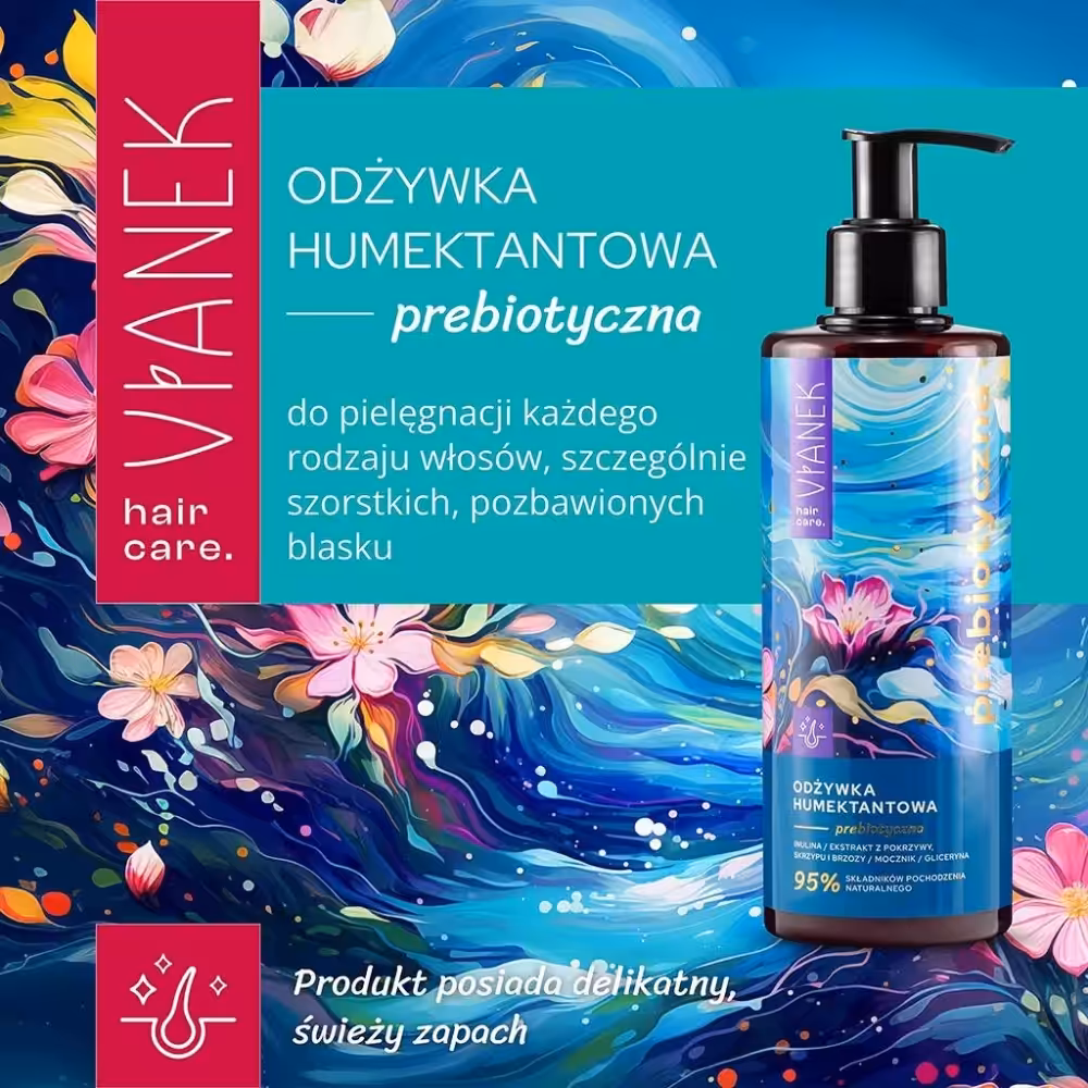 VIANEK Prebiotyczna odżywka humektantowa - Gładkie i lśniące włosy 300ml - obrazek 6