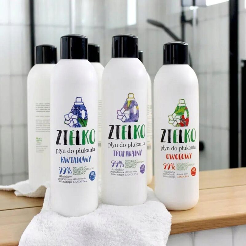 ZIELKO Płyn do płukania Tropikalny z lanoliną 1l Naturalny zmiękcza tkaniny - obrazek 5