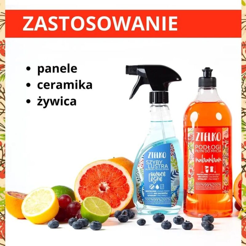 ZIELKO Ekologiczny Płyn do mycia podłóg o zapachu rabarbaru 1L - obrazek 7