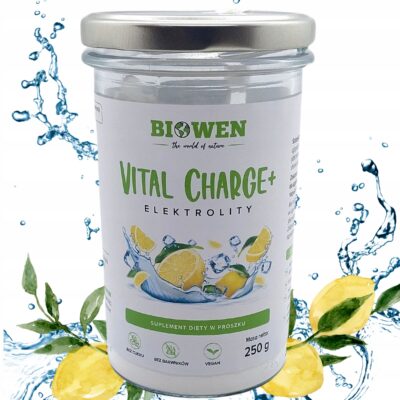 Elektrolity w proszku do picia cytryna Vital Charge+ Biowen 250g bez Cukru