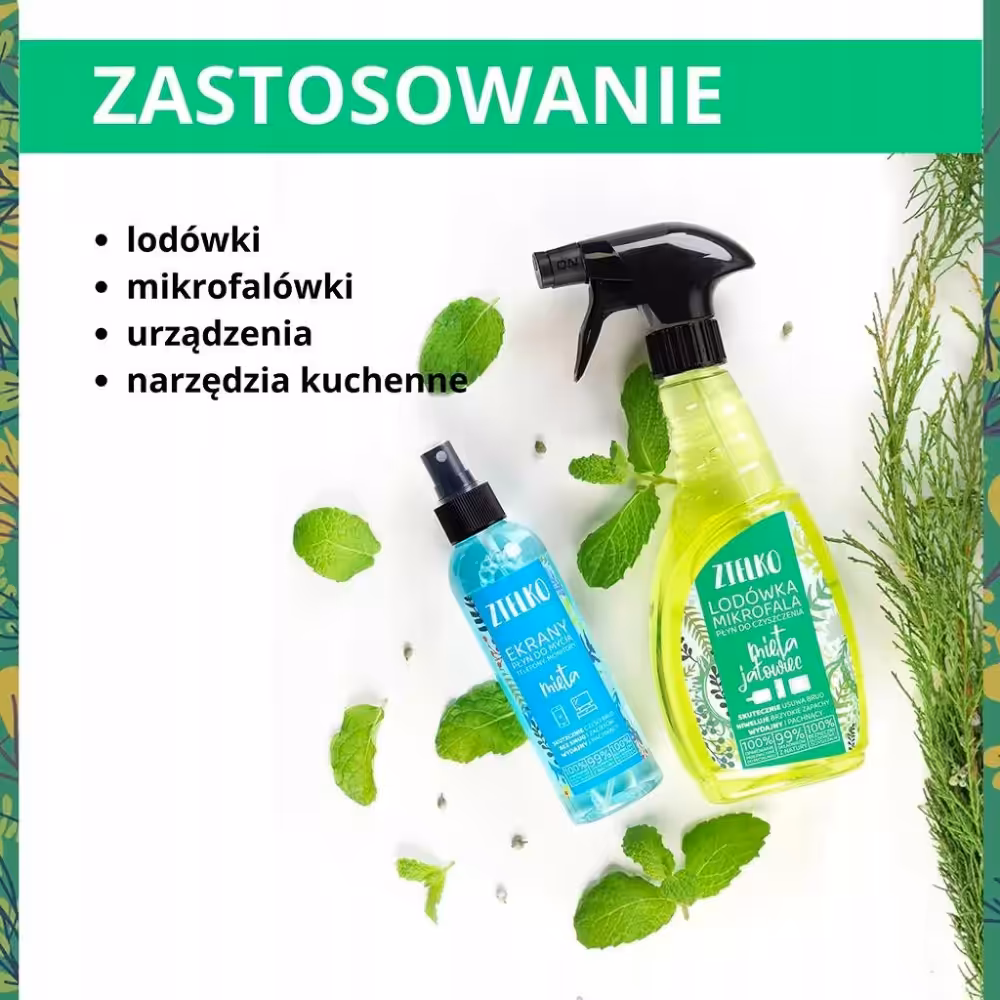 ZIELKO Płyn do czyszczenie lodówki i mikrofali 0,5l Mięta i Jałowiec - obrazek 4