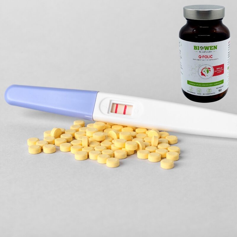 Biowen Q-folic metylowany kwas foliowy - 5-MTHF - 90 kap dostarcza aż 600 folianów - obrazek 3