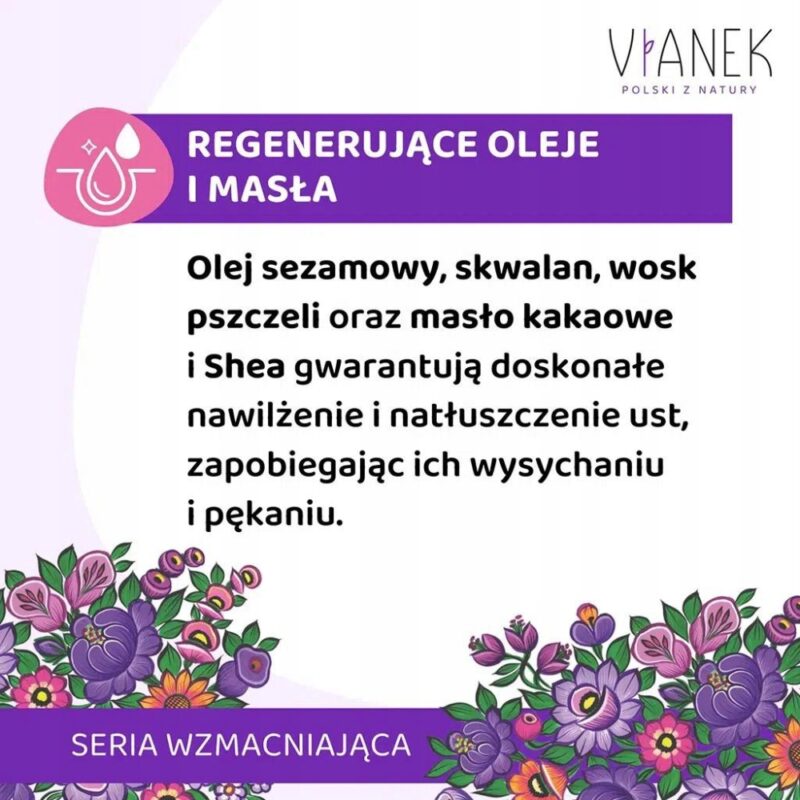 Vianek Kojąca pomadka cohrona 4,6g do dla suchych i popękanych ust - obrazek 6