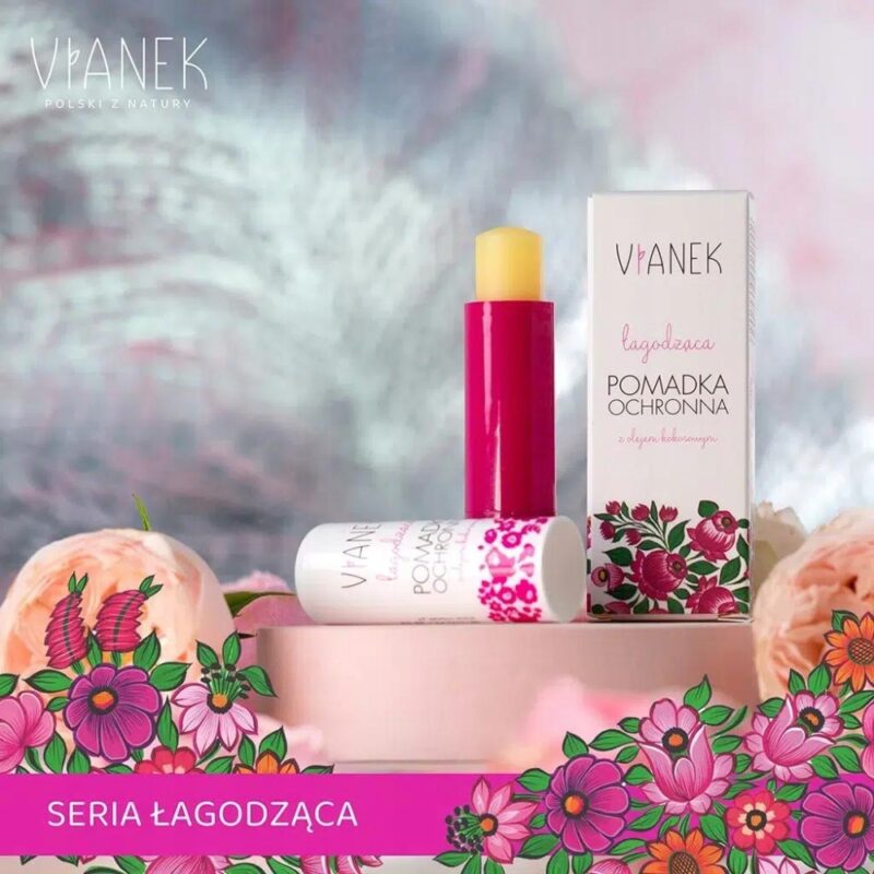 Vianek Łagodząca pomadka ochronna Intensywne nawilżenie - smak bananowy - obrazek 7