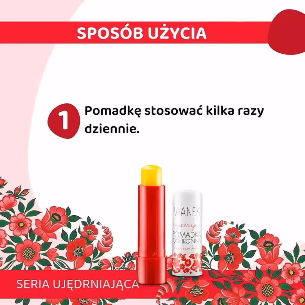 VIANEK regenerująca pomadka ochrona 4,6g Nawilża, wygładza i chroni usta - obrazek 5