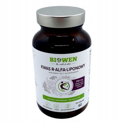 Biowen Kwas alfa-liponowy - R-ALA 300 mg 60 kap Fenactive, odporność Antyoksydant