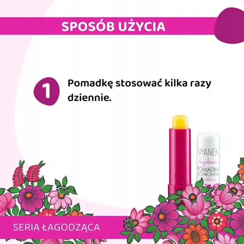 Vianek Łagodząca pomadka ochronna Intensywne nawilżenie - smak bananowy - obrazek 6