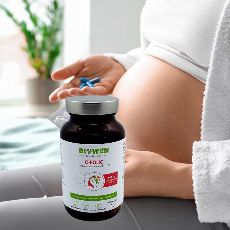 Biowen Q-folic metylowany kwas foliowy - 5-MTHF - 90 kap dostarcza aż 600 folianów - obrazek 4