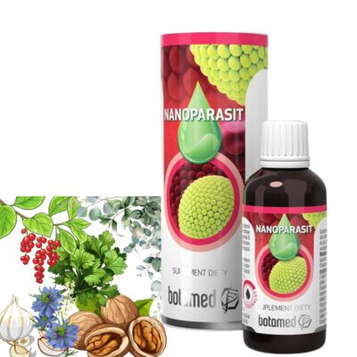 Zioła w kroplach na Pasożyty i Robaki Nanoparasit dla dorosłych 50ml Botamed