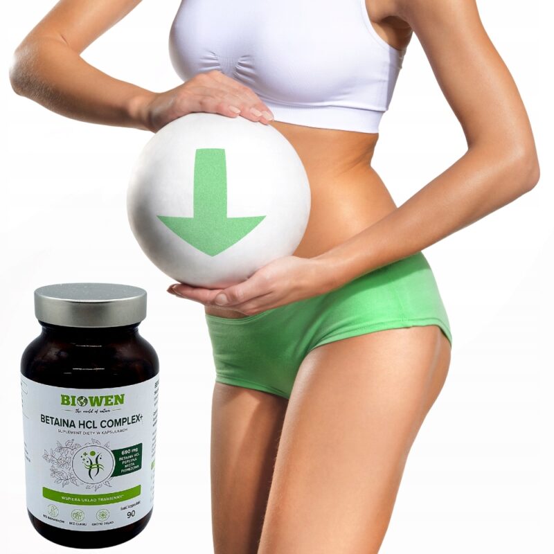 Betaina HCL Complex+ BIOWEN na dobre trawienie pepsyna, mięta pieprzowa - obrazek 5