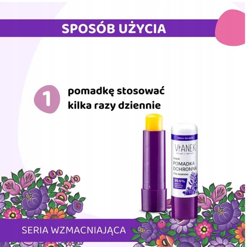Vianek Kojąca pomadka cohrona 4,6g do dla suchych i popękanych ust - obrazek 7