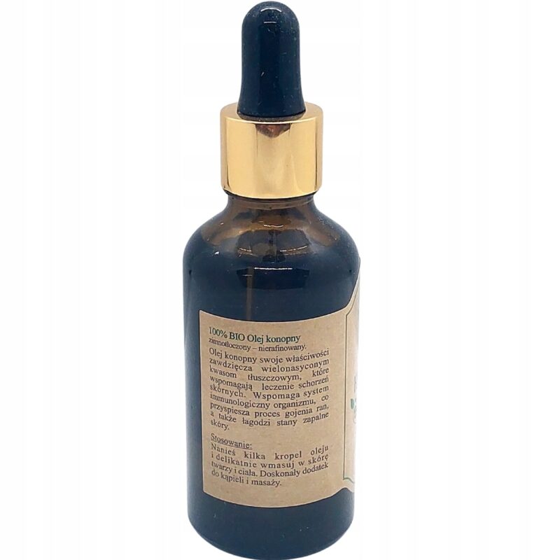 Bioolja Naturalny olejek konopny BIO 50 ml Nawilża i odmładza skórę twarzy - obrazek 6