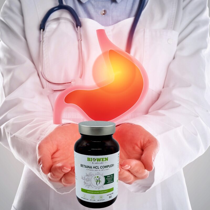 Betaina HCL Complex+ BIOWEN na dobre trawienie pepsyna, mięta pieprzowa - obrazek 2