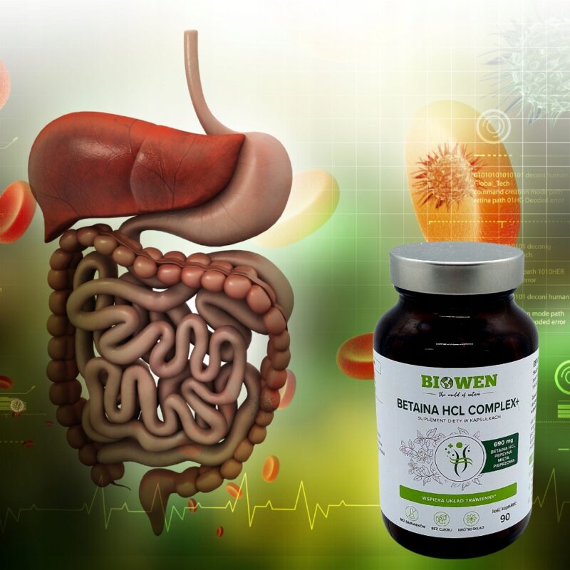 Betaina HCL Complex+ BIOWEN na dobre trawienie pepsyna, mięta pieprzowa - obrazek 6