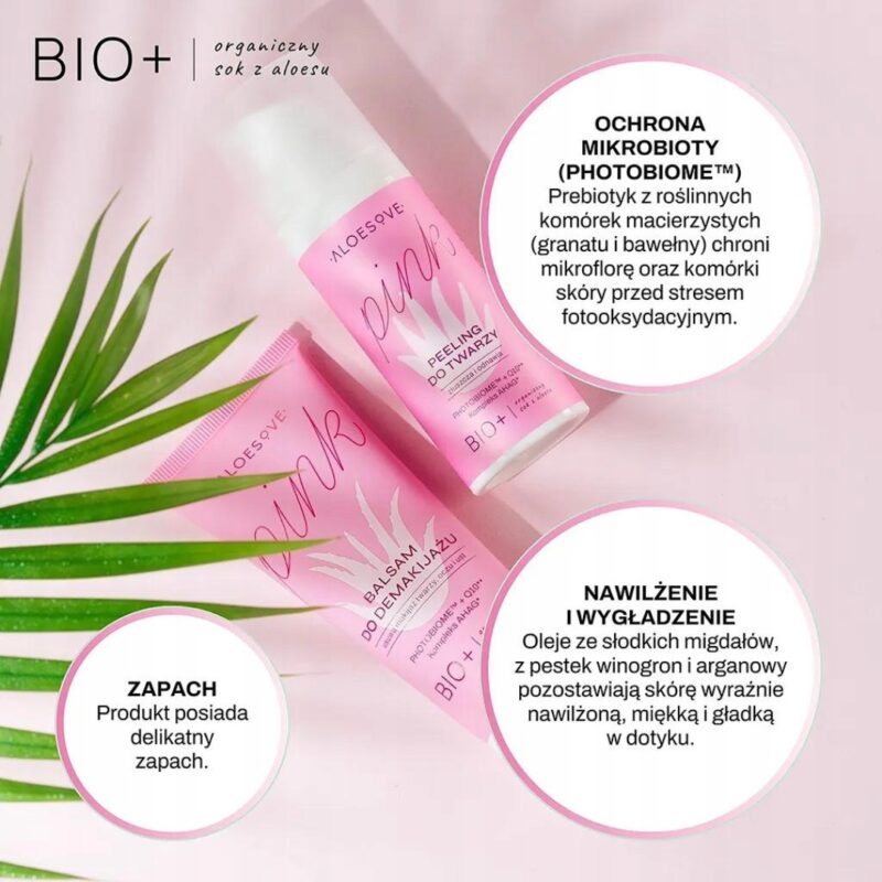 ALOESOVE PINK Kwasowy peeling do twarzy Głębokie oczyszczenie, odnowa skóry - obrazek 5