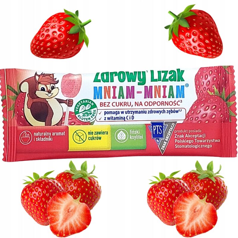 Zdrowy Lizak Mniam-Mniam o Smaku Truskawkowym na Odporność - Starpharma