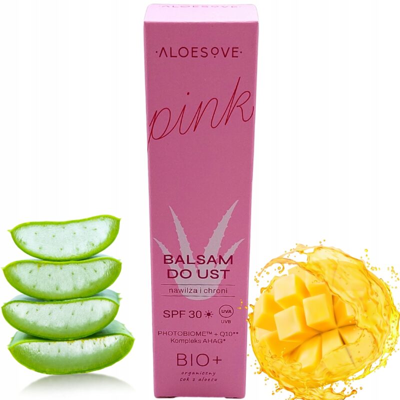ALOESOVE PINK Balsam do ust SPF30 - 15 ml ochrony i nawilżenia - Krótka data