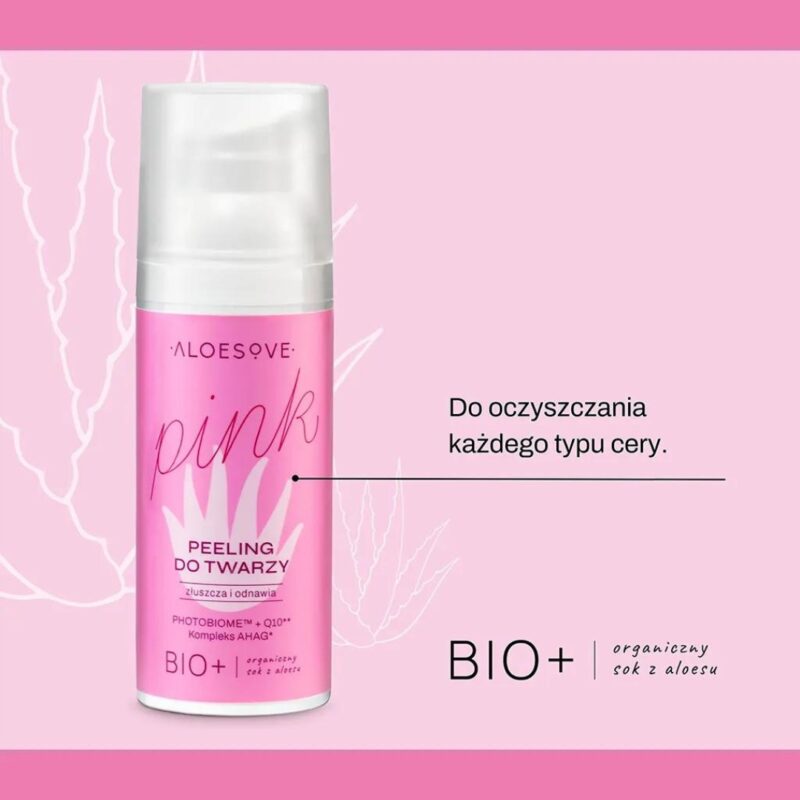 ALOESOVE PINK Kwasowy peeling do twarzy Głębokie oczyszczenie, odnowa skóry - obrazek 6