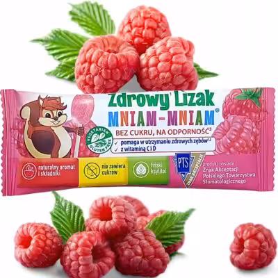 Zdrowy Lizak Mniam-Mniam o smaku malinowym na odporność - Starpharma