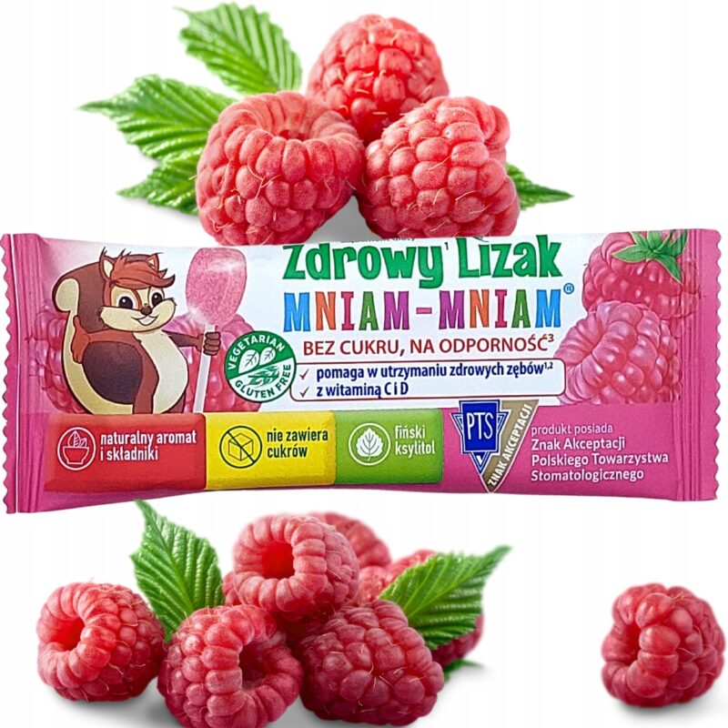 Zdrowy Lizak Mniam-Mniam o smaku malinowym na odporność - Starpharma