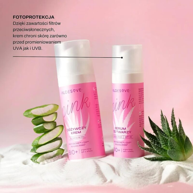 ALOESOVE PINK Serum do twarzy SPF30Intensywna pielęgnacja każdego typu cery - obrazek 5
