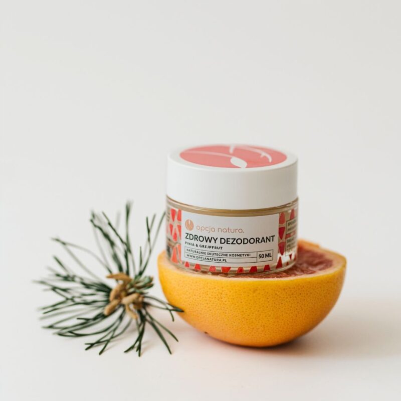 Naturalny dezodorant Pinia i Grejpfrut - Antybakteryjny, na bazie sody, 50ml - obrazek 2