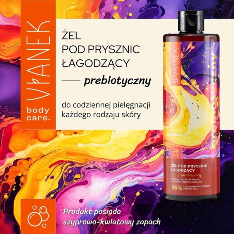 VIANEK Prebiotyczny Żel pod Prysznic Łagodzący 400ml delikatna pielęgnacija - obrazek 4