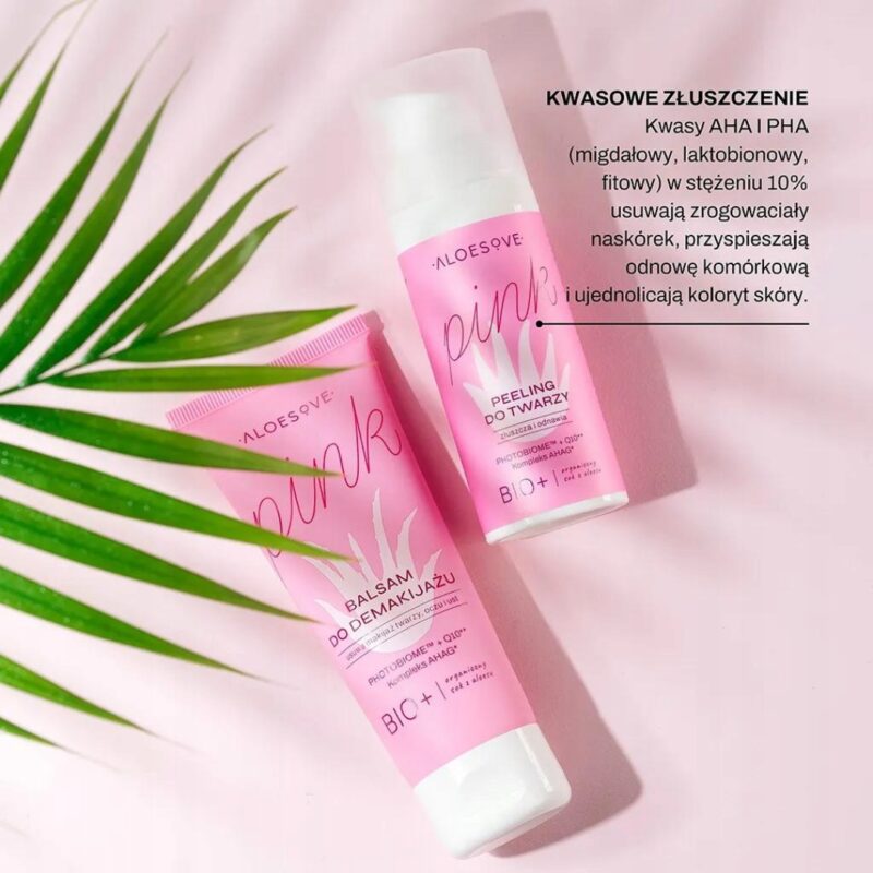 ALOESOVE PINK Kwasowy peeling do twarzy Głębokie oczyszczenie, odnowa skóry - obrazek 3