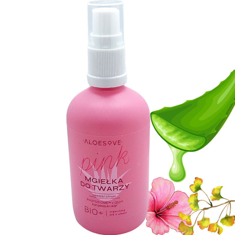 ALOESOVE PINK Mgiełka do twarzy 100ml - odświeżenie i nawilżenie skóry