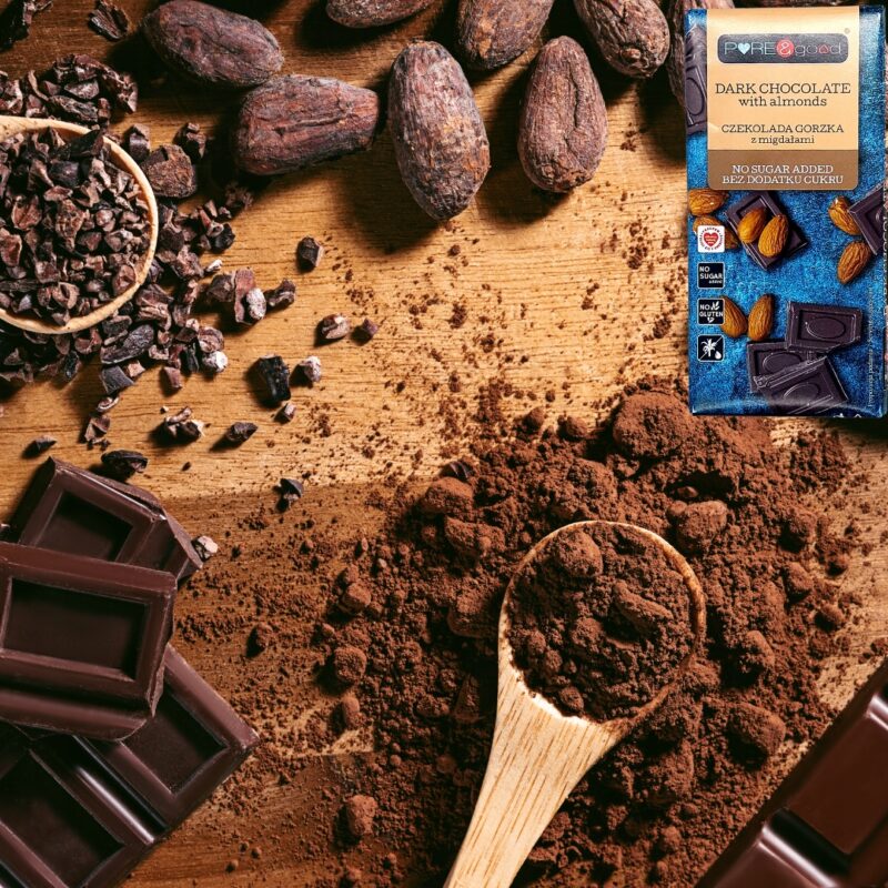 Czekolada Gorzka PureGood 75 g - Bez Cukru, Bezglutenowa, Zdrowa Przekąska - obrazek 2