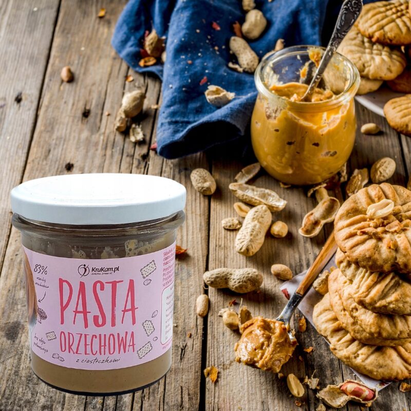 KruKam Pasta Orzechowa z Ciasteczkami 300g - Zdrowie i Smak w Jednym - obrazek 3
