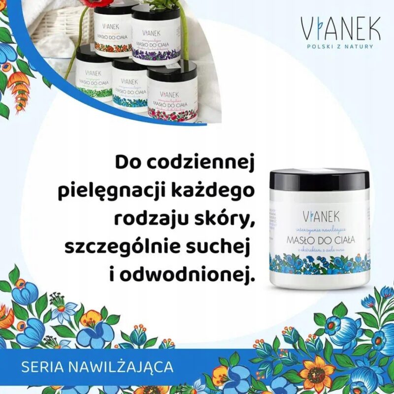 VIANEK Intensywnie Nawilżające Masło do Ciała 250 ml głębokiej pielęgnacji - obrazek 3