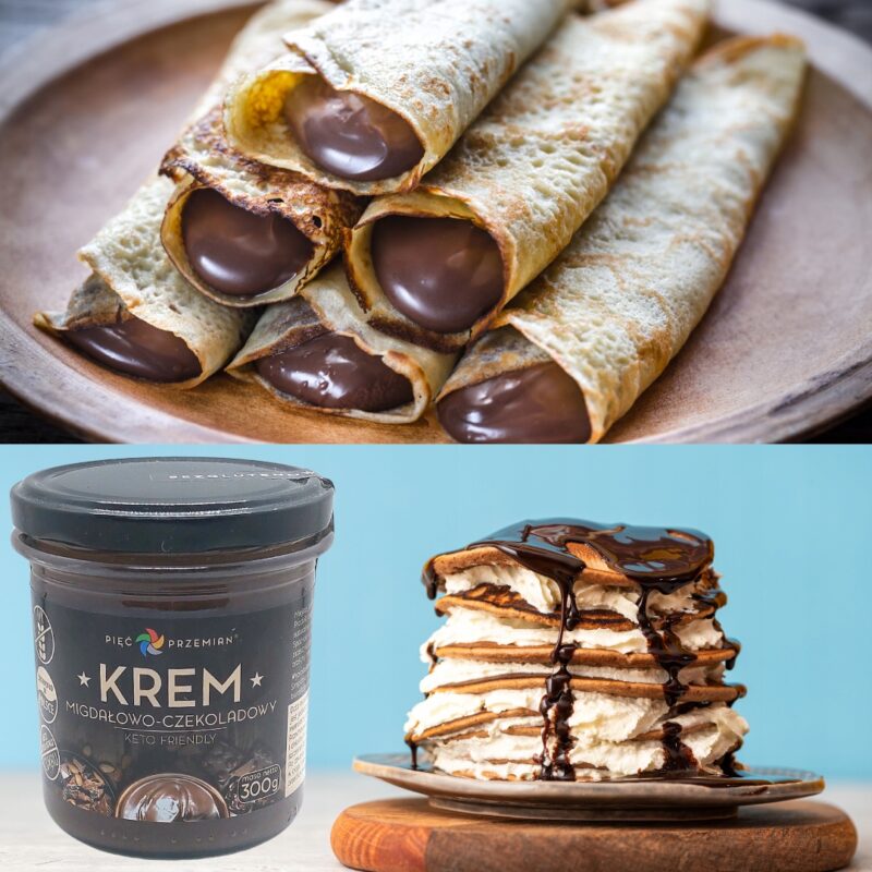 Krem migdałowo - czekoladowy Pięć Przemian 300g Keto - Bezglutenowy i cukru - obrazek 2