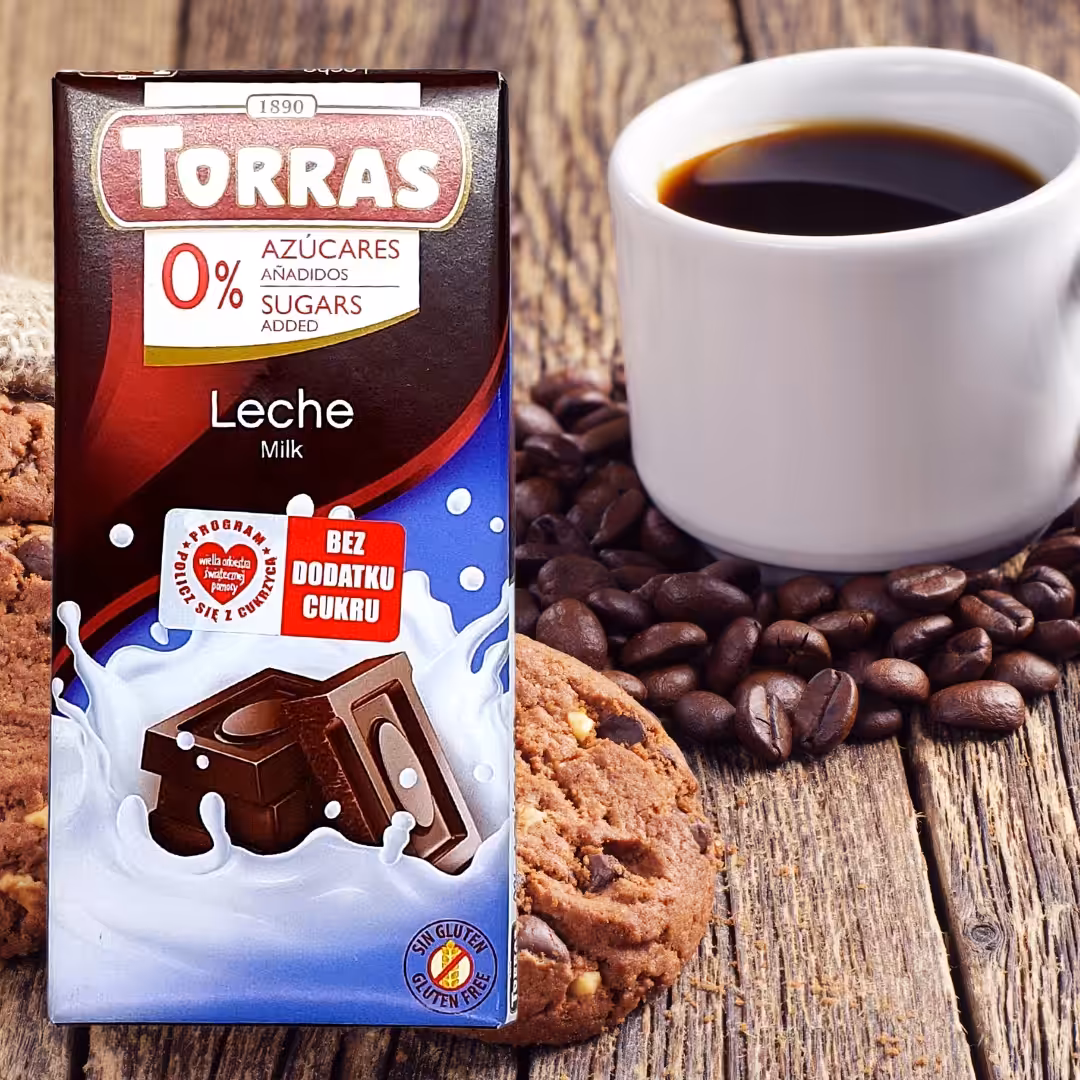 Czekolada Mleczna Torras Bez Cukru 75g - Bezglutenowa Przekąska - obrazek 5